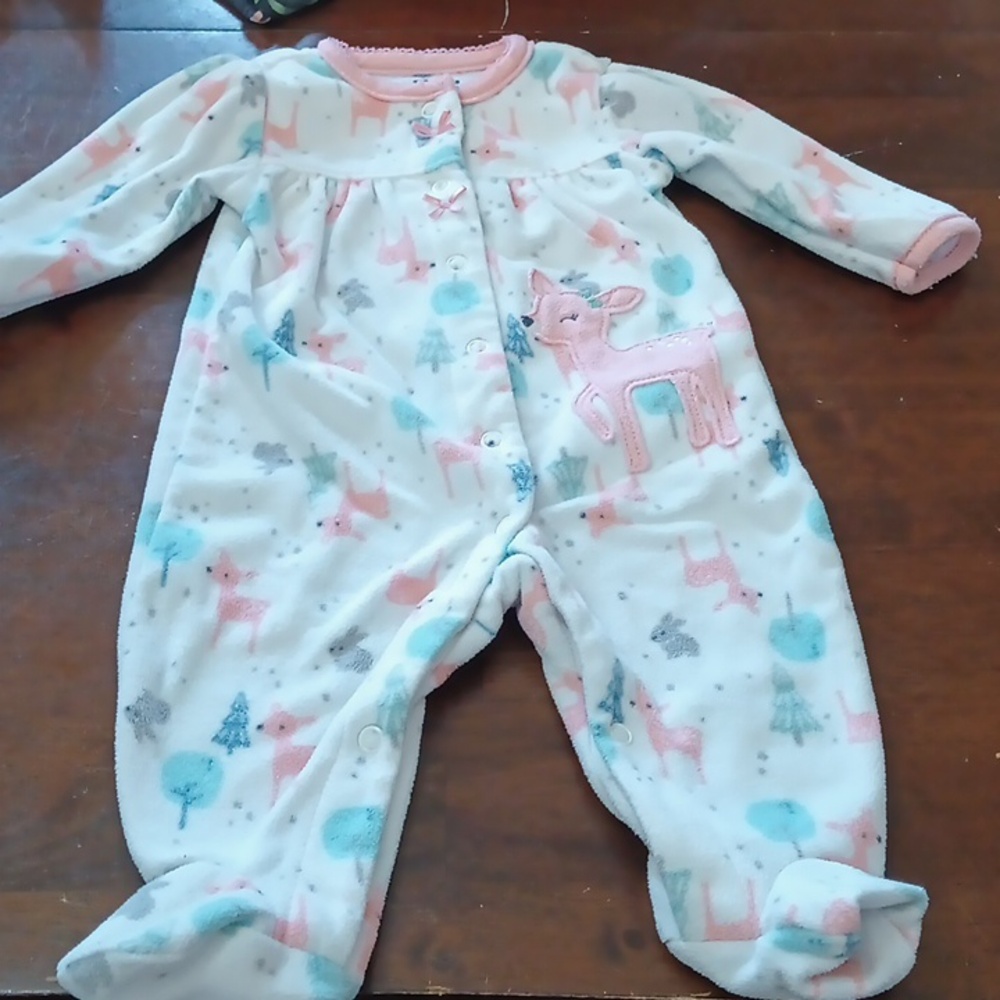 Fleece footie onesie
